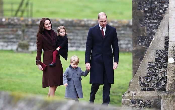 Herzogin Kate, Prinzessin Charlotte, Prinz George und Prinz William Herzogin Kate, Prinzessin Charlotte, Prinz George und Prinz William